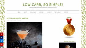 What Lowcarbsosimple.com website looked like in 2019 (4 years ago)