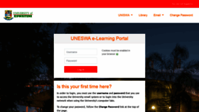 What Learn.uniswa.sz website looked like in 2019 (4 years ago)