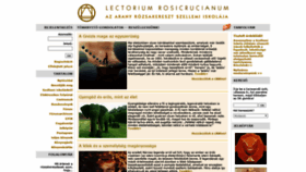 What Lectoriumrosicrucianum.hu website looked like in 2019 (4 years ago)