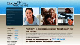What Lincolnfamilydentalnj.com website looked like in 2019 (4 years ago)