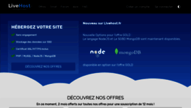 What Livehost.fr website looked like in 2019 (4 years ago)