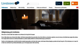What Livslinien.dk website looked like in 2019 (4 years ago)