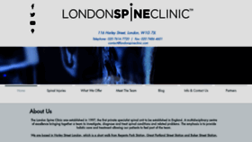 What Londonspineclinic.com website looked like in 2019 (4 years ago)