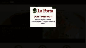 What Laportarestaurant.com website looked like in 2019 (4 years ago)