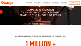 What Leapgen.com website looked like in 2019 (4 years ago)