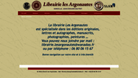 What Librairielesargonautes.fr website looked like in 2019 (4 years ago)