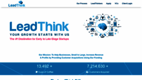 What Leadthink.com website looked like in 2019 (4 years ago)