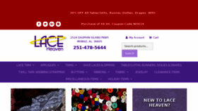 What Laceheaven.com website looked like in 2019 (4 years ago)