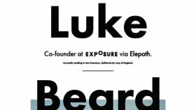 What Lukesbeard.com website looked like in 2019 (4 years ago)