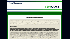 What Liveslices.com website looked like in 2019 (4 years ago)