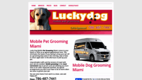 What Luckydogmobilepetgrooming.com website looked like in 2019 (4 years ago)