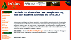 What Letsstay.co.uk website looked like in 2019 (4 years ago)