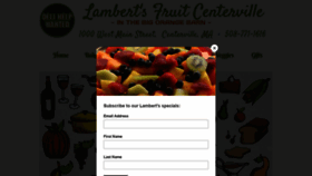 What Lambertsfruitcenterville.com website looked like in 2019 (4 years ago)