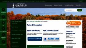 What Lincolnrec.com website looked like in 2019 (4 years ago)