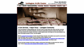 What Lexington4life.org website looked like in 2019 (4 years ago)