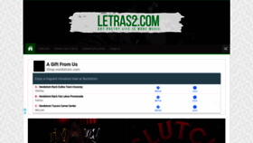 What Letras2.com website looked like in 2019 (4 years ago)