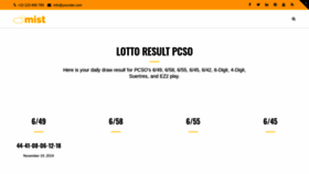 What Lottoresultpcso.com website looked like in 2019 (4 years ago)
