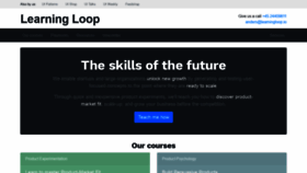 What Learningloop.io website looked like in 2019 (4 years ago)