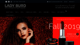 What Ladyburd.com website looked like in 2019 (4 years ago)