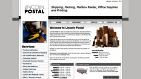 What Lincolnpostal.com website looked like in 2019 (4 years ago)