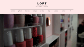 What Loftnailbar.com website looked like in 2019 (4 years ago)