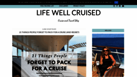 What Lifewellcruised.com website looked like in 2019 (4 years ago)