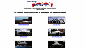 What Lincolntent.com website looked like in 2019 (4 years ago)