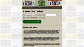 What Licenseplateslookup.com website looked like in 2019 (4 years ago)