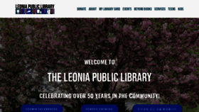 What Leonialibrary.org website looked like in 2019 (4 years ago)