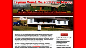 What Laymanhousemoving.com website looked like in 2019 (4 years ago)