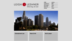 What Leighleshner.com website looked like in 2019 (4 years ago)