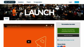 What Launch2015.devpost.com website looked like in 2019 (4 years ago)