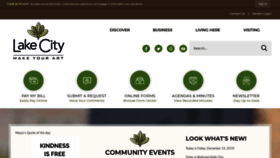 What Lakecitysc.gov website looked like in 2019 (4 years ago)