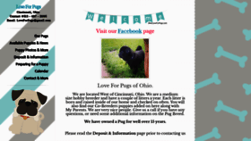 What Loveforpugs.com website looked like in 2019 (4 years ago)