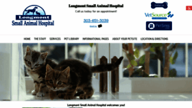 What Longmontsmallanimalhospital.com website looked like in 2019 (4 years ago)