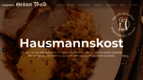 What Landgasthof-gruenerwald.de website looked like in 2019 (4 years ago)