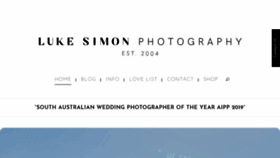 What Lukesimonphotography.com website looked like in 2019 (4 years ago)