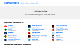 What Listalternative.com website looked like in 2019 (4 years ago)