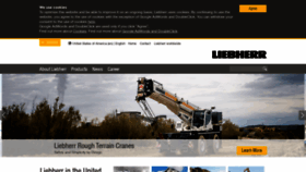What Liebherr.com website looked like in 2019 (4 years ago)