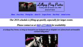 What Lollipopponyparties.com website looked like in 2020 (4 years ago)