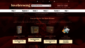 What Lovebrewing.co.uk website looked like in 2020 (4 years ago)