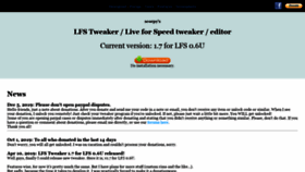 What Lfs-tweaker.com website looked like in 2020 (4 years ago)