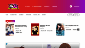 What Lilymanga.com website looked like in 2020 (4 years ago)