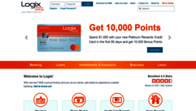 What Logixbanking.com website looked like in 2020 (4 years ago)