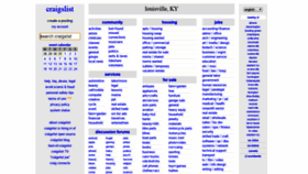What Louisville.craigslist.org website looked like in 2020 (4 years ago)