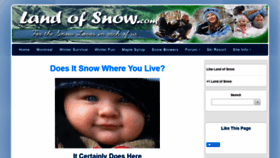 What Land-of-snow.com website looked like in 2020 (4 years ago)
