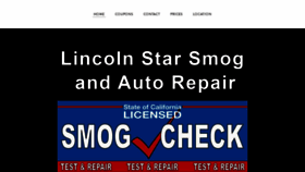 What Lincolnstarsmog.com website looked like in 2020 (4 years ago)