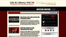 What Lifeandlibertypac.org website looked like in 2020 (4 years ago)