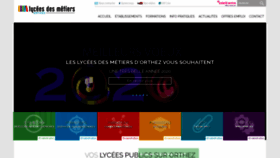 What Lycee-metiers-orthez.fr website looked like in 2020 (4 years ago)