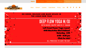 What Leftcoastpoweryoga.com website looked like in 2020 (4 years ago)